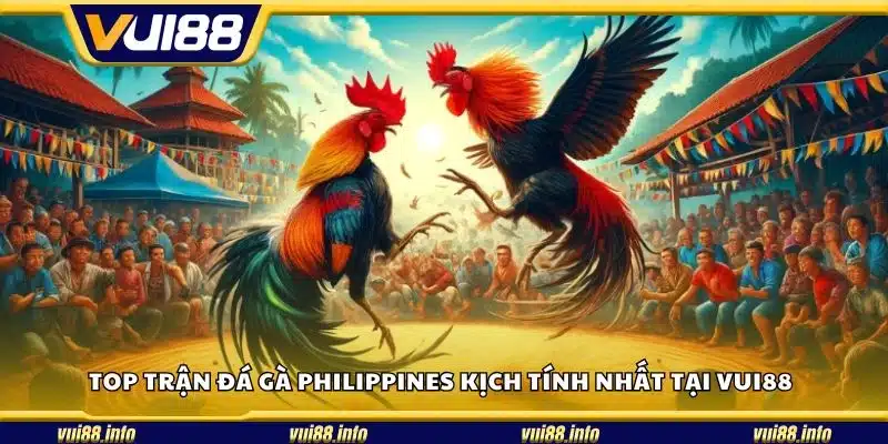Top trận đá gà Philippines kịch tính nhất tại Vui88