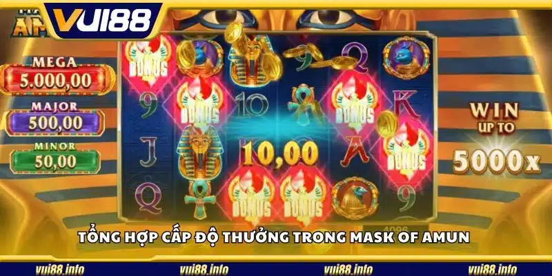 Tổng hợp cấp độ thưởng trong Mask of Amun